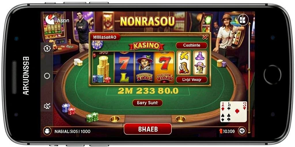 topgun77 - Layar permainan yang penuh warna dan interaktif.